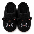 Pantufa Pelúcia Gatinho Antiderrapante Quentinha e Confortável para Inverno