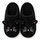 Pantufa Pelúcia Gatinho Antiderrapante Quentinha e Confortável para Inverno