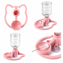 Bebedouro Automático para Gatos por Gravidade Antiderrapante com Garrafa Reutilizável