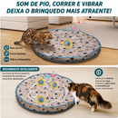 Bola Inteligente Interativa com Tapete de Caça para Gatos – Brinquedo Eletrônico Recarregável USB
