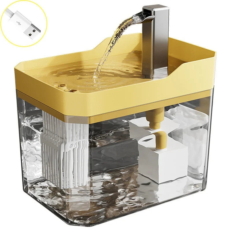 Fonte de Água Automática para Gatos e Cães 1,5L | Bebedouro Silencioso com Filtro USB