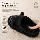 Pantufa Pelúcia Gatinho Antiderrapante Quentinha e Confortável para Inverno