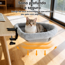 Cama Suspensa Dobrável para Gatos com Fixação na Mesa | Refúgio Aconchegante e Economia de Espaço