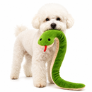 Brinquedo Cobra de Pelúcia para Cachorros com Apito Mordedor Interativo para Cães de Todos os Portes