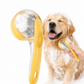 Escova de Banho Pet com Reservatório para Shampoo – Escova Massageadora 2 em 1 para Cães e Gatos