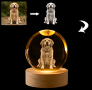 Luminária Cristal 3D Personalizada com Foto do Seu Pet – Recordação Eterna LED