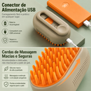 Escova a Vapor 3 em 1 Remove Pelos para Cães e Gatos