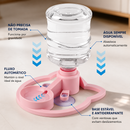Bebedouro Automático para Gatos por Gravidade Antiderrapante com Garrafa Reutilizável
