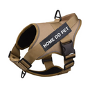 Coleira Peitoral Tática K9 Reforçada para Cães com Nome Personalizado