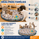 Bola Inteligente Interativa com Tapete de Caça para Gatos – Brinquedo Eletrônico Recarregável USB