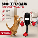 Brinquedo Interativo Saco de Pancadas para Gatos com Ventosa e Luvas de Boxe