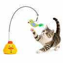 Brinquedo Interativo Giratório 360° para Gatos Recarregável USB com Pena e Movimento Automático