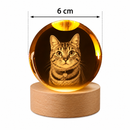 Luminária Cristal 3D Personalizada com Foto do Seu Pet – Recordação Eterna LED
