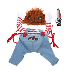 Fantasia Roupinha de Terror Chucky para Cães e Gatos