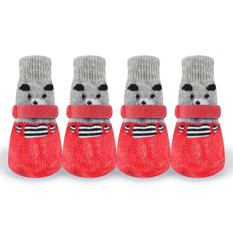 Kit com 4 Botinhas Impermeáveis Antiderrapantes para Cães e Gatos – Proteção Contra Chuva, Frio, Neve e Pisos Quentes | Conforto e Segurança para as Patas