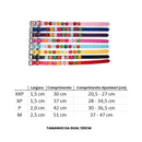 Coleira Colar Couro com Flores para Gatos e Cães