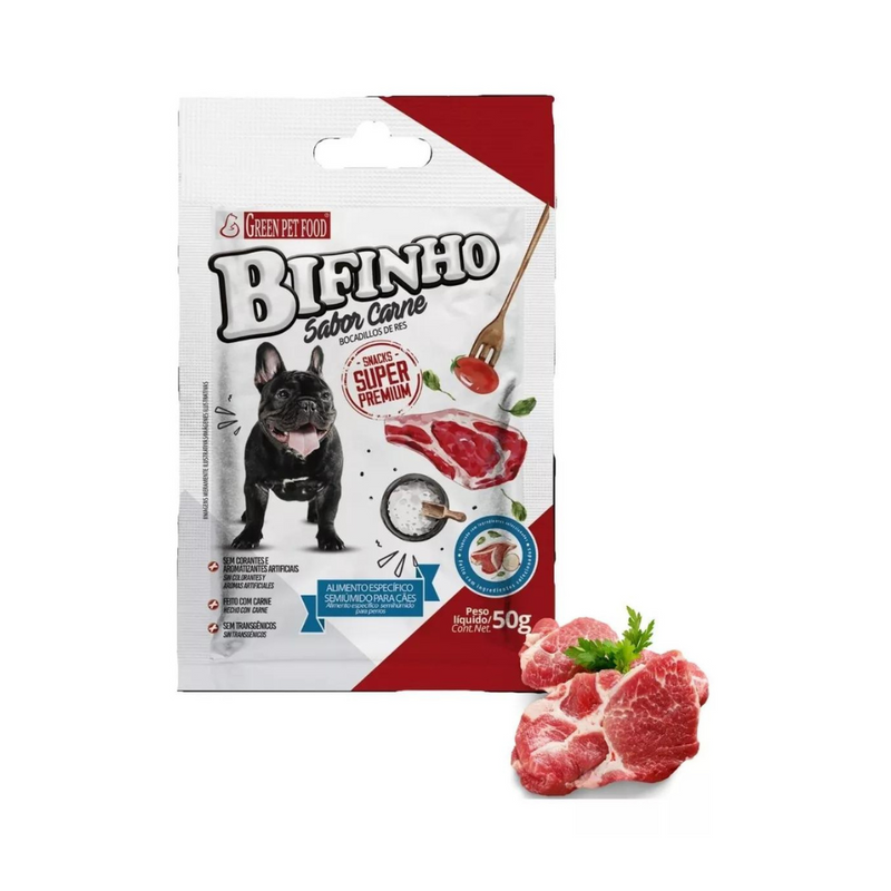 Bifinho Petisco Premium Sabor Carne Green Pet Food 50g