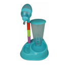 Comedouro Com Dosador e Bebedouro Savana Pet Azul